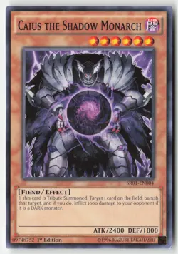 Yugioh - Caius the Shadow Monarch SR01-EN004 1st Edition - Structure Deck: Emper - Image 1