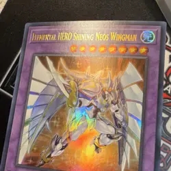 YuGiOh! POTE-EN041 Elemental HERO Shining Neos Wingman 1st Ed Ultra Rare NM - Image 4