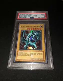2004 Yu-Gi-Oh! BLUE-EYES WHITE DRAGON 1st Edition SKE-001 PSA 7 NM - Image 1