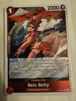 Foil Belo Betty OP05-015 R Awakening of the New Era One Piece TCG NM/M - Image 1