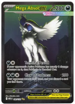 Mega Absol ex 180/132 Me01: Mega Evolution Holo SIR Pokemon Card NM - Image 1