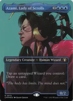 Azami, Lady of Scrolls (Borderless) - FOIL - R Commander Masters 672 - MTG - Image 1