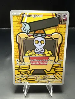 Pokemon TCG Gimmighoul 198/182 Illustration Rare SV04: Paradox Rift - Image 1