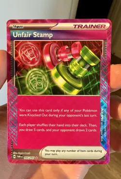 Unfair Stamp 165/167 Ace Spec Rare Trainer Twilight Masquerade Pokemon TCG NM/M - Image 1
