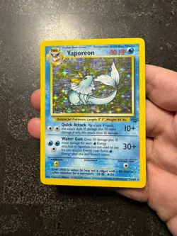 Pokemon TCG Vaporeon Jungle 12/64 Holo Unlimited Holo Rare - Image 5