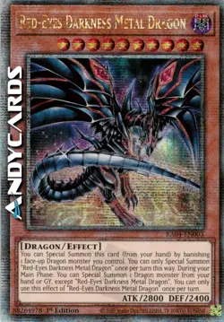 RED-EYES DARKNESS METAL DRAGON • Quarter Century • RA04 EN003 • 1Ed • Yugioh! - Image 1
