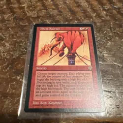 Illicit Auction 183 Mirage MIR Rare Gathering card old school MTG - Image 1