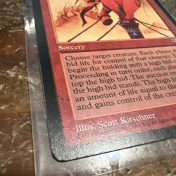 Illicit Auction 183 Mirage MIR Rare Gathering card old school MTG - Image 2