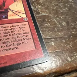 Illicit Auction 183 Mirage MIR Rare Gathering card old school MTG - Image 3