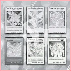 BLUE-EYES WHITE DRAGON, DARK MAGICIAN GIRL | 6 OVERSIZED GIANT Yu-Gi-Oh! CARDS🔥 - Image 1