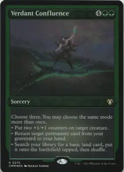 Verdant Confluence (Foil Etched) - FOIL - R Commander Masters 575 - MTG - Image 1