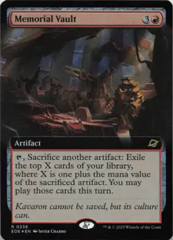 Memorial Vault (Extended Art) - FOIL - R Edge of Eternities 336 - MTG - Image 1