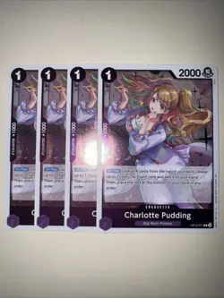 OP12-071 Charlotte Pudding X4 Playset One Piece TCG CCG English Card Game - Image 1
