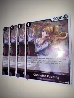 OP12-071 Charlotte Pudding X4 Playset One Piece TCG CCG English Card Game - Image 3