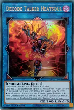 RA01-EN048 DECODE TALKER HEATSOUL ULTRA RARE 1ST EDITION YuGiOh CARD - Image 1