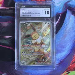 CGC 10 Gem Mint Eevee 173 Sv: Scarlet & Violet Promo Card small crack in slab - Image 1
