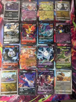 Pokemon 16 Card Lot nm V Max Mega Amazing Ex HOLO Rare Hits Only C7 - Image 1