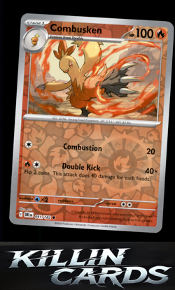 Reverse Holofoil Combusken 041/182 Pokemon Common SV10: Destined Rivals Card NM - Image 1