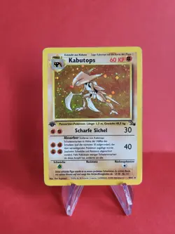 Pokemon Karte/card - Kabutops 9/62 - Fossil Holo - 1. Edition - Light Played - Image 1