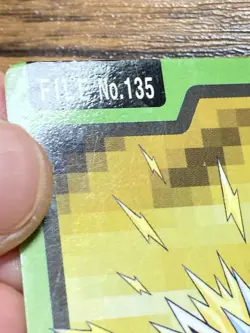 Pokemon Carddass Card Jolteon File No.135 Bandai Pocket Monsters 1997 - Image 3