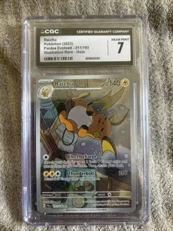 Raichu (211/193) Paldea Evolved Illustration Rare Pokemon Card NM cgc 7 - Image 1