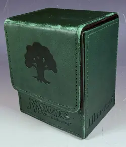 Magic the Gathering MTG Mana Flip Deck Box Ultra Pro GREEN Magnetic - 100 Cards - Image 1