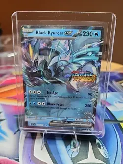 Black Kyurem Ex Surging Sparks Stamped Card Full Art Holo Promo - Image 1