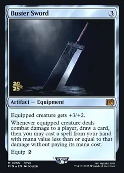 Buster Sword - Foil Prerelease Promo FIN NM MTG - Image 1