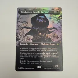 MTG Tinybones, Bauble Burglar Borderless Foundations Foil - Image 1