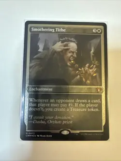 Smothering Tithe Foil Etched MTG Commander Masters Near Mint Condition - Image 1