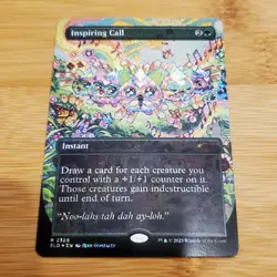 1x Inspiring Call, Confetti Foil, Secret Lair Furby - 2328, Magic MTG NM - Image 1