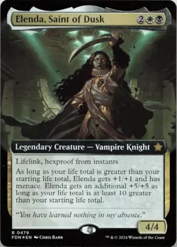 Elenda, Saint of Dusk (Extended Art) - FOIL - R Foundations 479 - MTG - Image 1