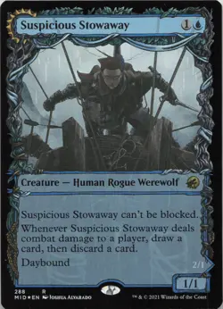 Suspicious Stowaway (Showcase) - FOIL - R Innistrad: Midnight Hunt 288 - MTG - Image 1