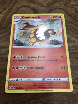Pokemon Centiskorch 010/073 Champions Path Holo Rare NM - Image 1