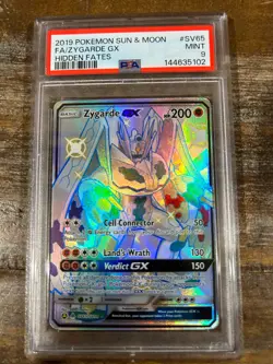 POKEMON 2019 Sun Moon Hidden Fates Full Art ZYGARDE GX #SV65 PSA 9 Mint RARE - Image 1