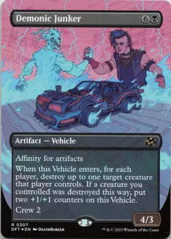Demonic Junker (Borderless) - FOIL - R Aetherdrift 307 - MTG - Image 1
