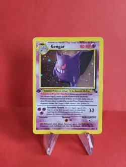 Pokemon Karte/card - Gengar 5/62 - Fossil Holo 1. Edition DE - VG-Excellent - Image 1