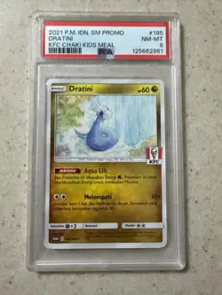 Pokemon TCG Dratini 185/SM-P SM Promo KFC Stamped PSA 8 Indonesian 2021 - Image 1