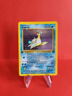 Pokemon Karte/card - Lapras 10/62 Holo - Fossil - Swirl - 1. Edition Very Good - Image 1