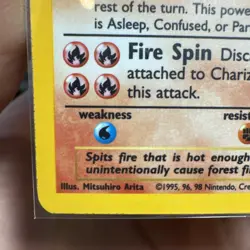 1999 Pokemon Charizard 004/102 Base Set Holo MP - Image 5