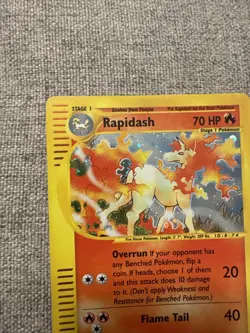 Pokemon Rapidash Expedition Base Set Holo Rare 026/165 2002 - Image 3