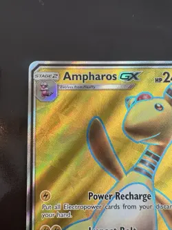 Pokemon Ampharos GX Ultra Rare Full Art Holo 163/181 Sm-Team Up NM - Image 2
