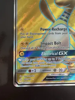 Pokemon Ampharos GX Ultra Rare Full Art Holo 163/181 Sm-Team Up NM - Image 5