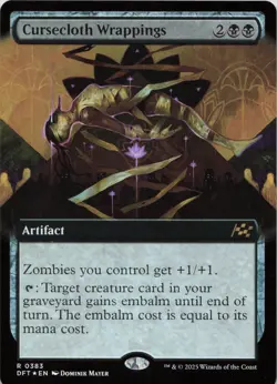 Cursecloth Wrappings (Extended Art) - FOIL - R Aetherdrift 383 - MTG - Image 1