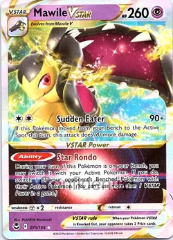 Pokemon TCG SWSH12: Silver Tempest Mawile VSTAR Ultra Rare 071/195 NM - Image 1