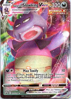 Pokemon TCG SWSH06: Chilling Reign Galarian Slowking VMAX Ultra Rare 100/198 NM - Image 1