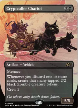 Cryptcaller Chariot (Borderless) - FOIL - R Aetherdrift 306 - MTG - Image 1