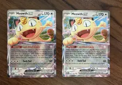 2X Pokemon TCG Perfect Order Meowth EX 062/088 Double Rare Holo 💎 - Image 1