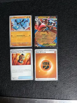 Mega Lucario EX 077/132 Riolu, Premium Power Pro, Fighting Energy Pokemon Bundle - Image 1