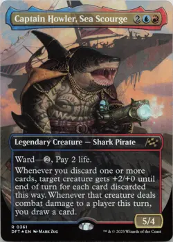 Captain Howler, Sea Scourge (Borderless) - FOIL - R Aetherdrift 361 - MTG - Image 1